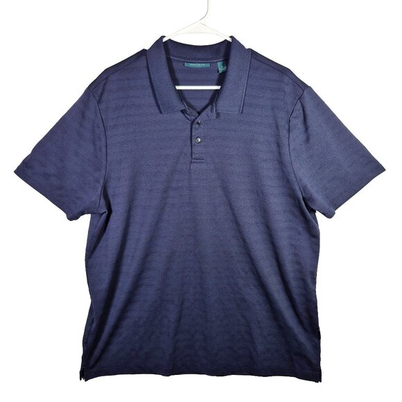 Golf Polo Extra Large XL By Perry Ellis Brand Men's Sapphire Blue - Picture 1 of 4